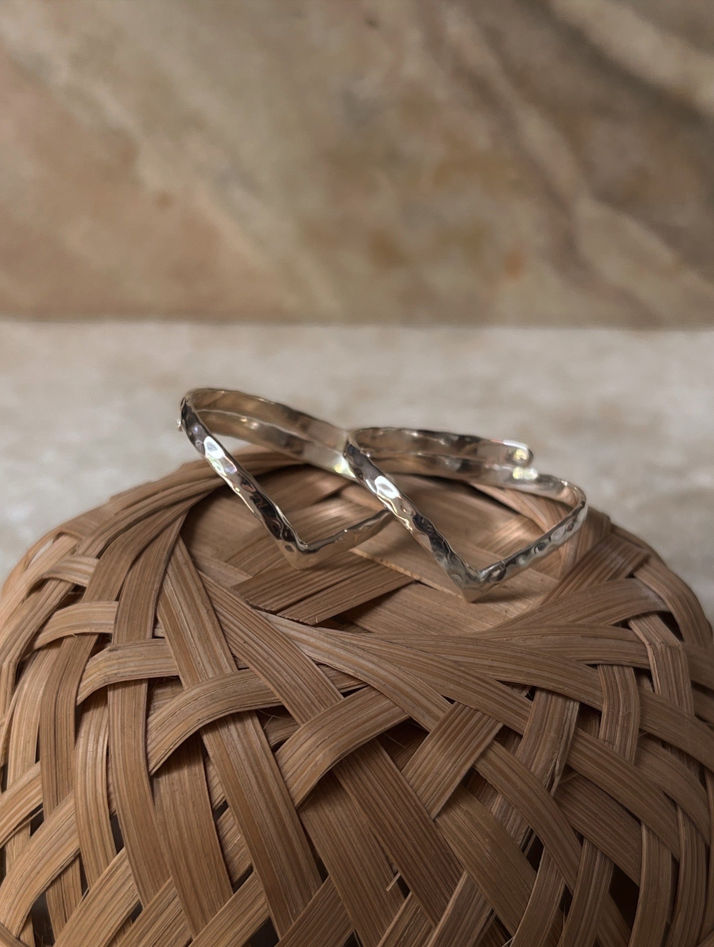 V Hammered Thumb Pure 925 Sterling Silver Big Toe Ring