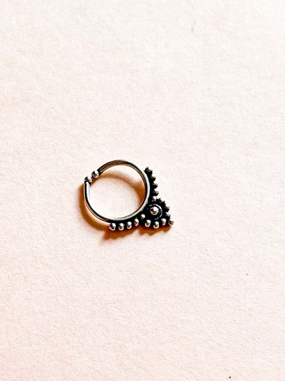 Stylish septum clip-on design 2 in minimalist silver