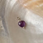 925 Sterling Silver Amethyst Heart with Pearl Crystal Charm