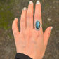 925 Sterling Silver Labradorite Oval Boho Ring