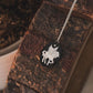 925 Sterling Silver Black Onyx, Mother of Pearl Unicorn Carved Handcrafted Necklace