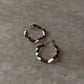 925 Sterling Silver Chunky Italian Ruffles Half Hoops Earrings