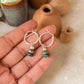 925 Sterling Silver Kingsman Turquoise With Silver Balls Tribal Handcrafted Italian Hoops