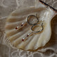 925 Sterling Silver Hessonite 2mm Fresh Water Pearl Hoops Earrings