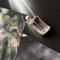 Clear Quartz Rectangular Big Statement Silver Pendant 