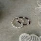 Natural Crystal Stretchy Fresh Water Pearl & Garnet Pearl Rings