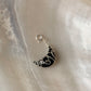 925 Sterling Silver Black Onyx Moon Wire Wrapped Handcrafted Pendant