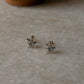 925 Sterling Silver North Star Blue Topaz Studs Earrings