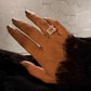 925 Sterling Silver Chunky Twin Hula Dome Band Ring