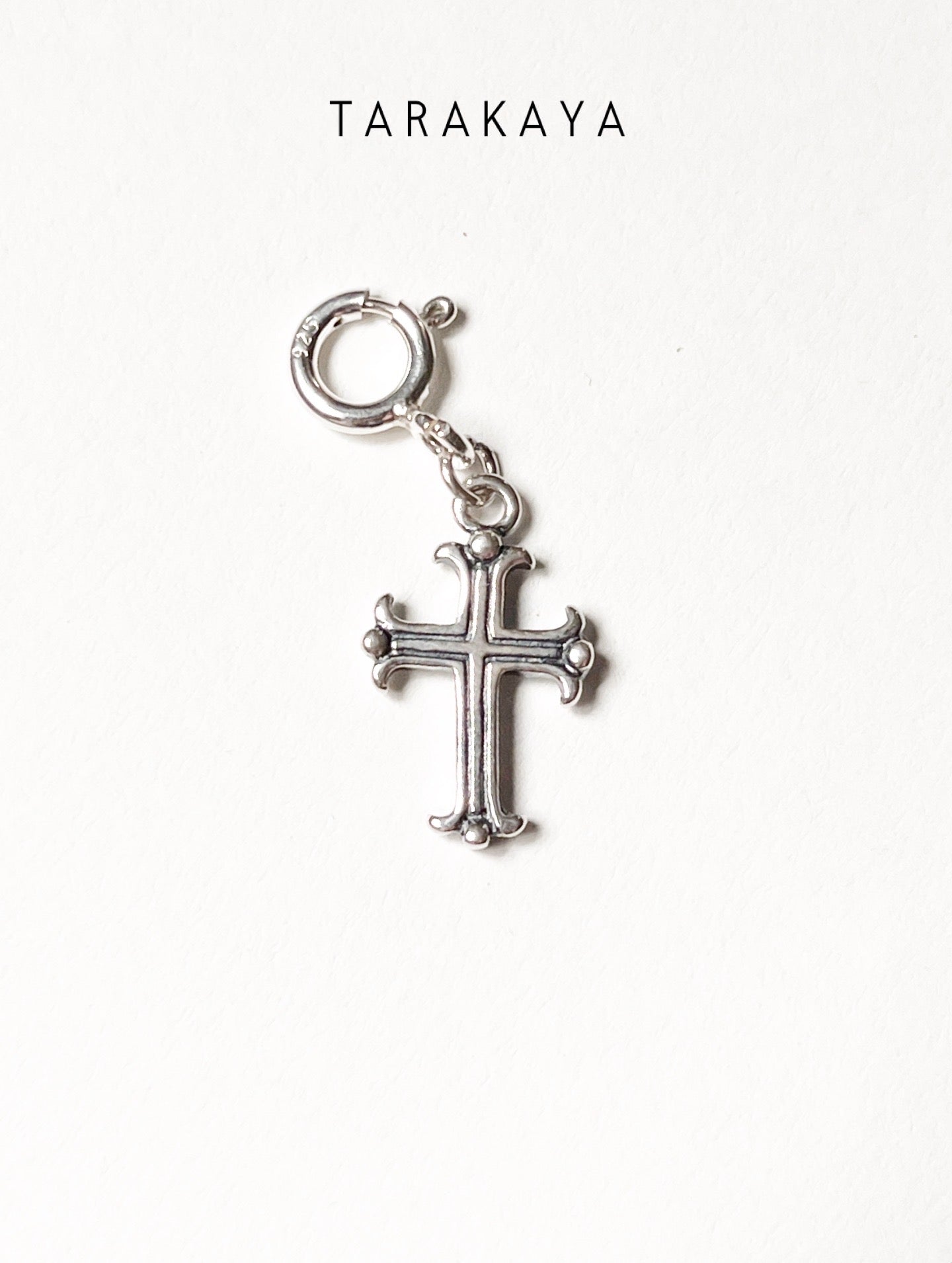 Vintage Italian Small Cross 925 Sterling Silver Pendant /Charm