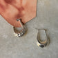 925 Sterling Silver Chunky Italian U Statement 2 in 1 Hoops