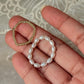 Natural Crystal Stretchy Fresh Water Pearl & Peridot Rings