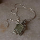 925 Sterling Silver Pherenite  Rectangle Wire Wrapped Handcrafted One of a Kind Pendant