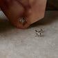 925 Sterling Silver North Star Blue Topaz Studs Earrings