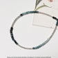 Natural Grandidierite Box Gradient & Silver 2mm Beads Handcrafted 925 Sterling Silver Bracelet