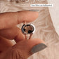 Timeless oval cut smokey quartz cross ring set in silver
