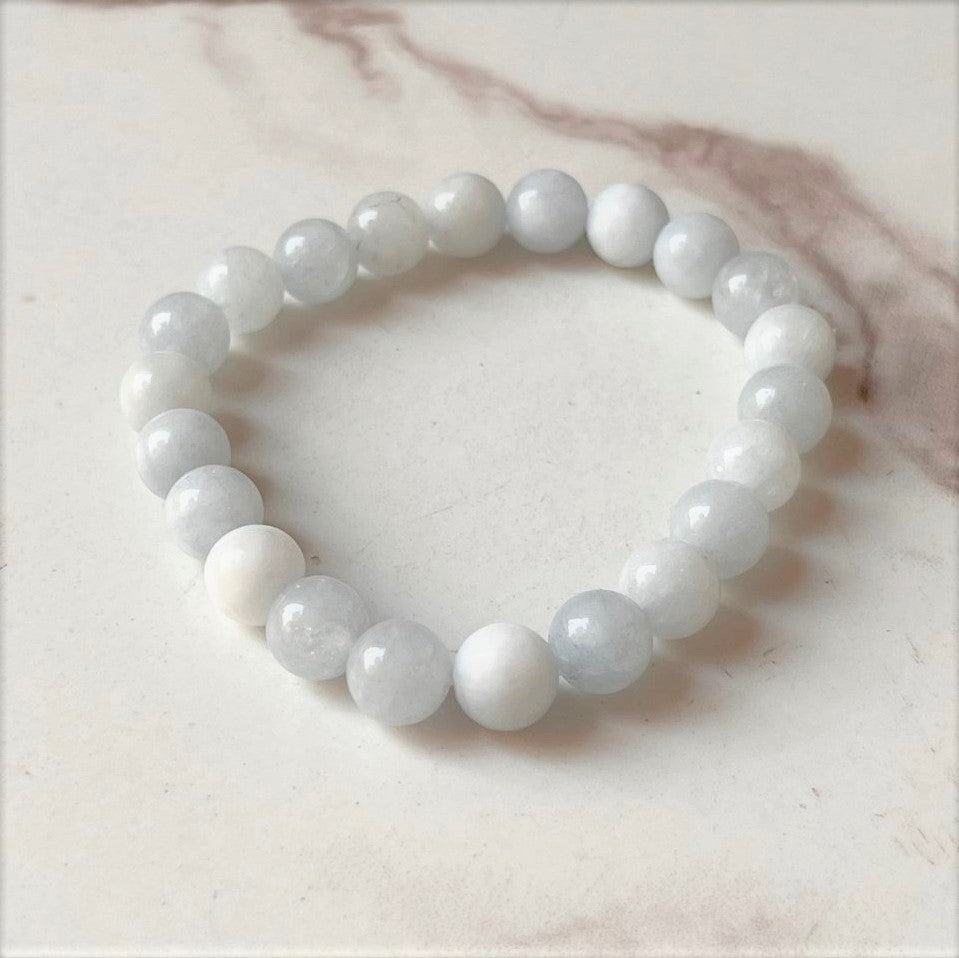 8MM Aquamarine Natural Stone Bracelet