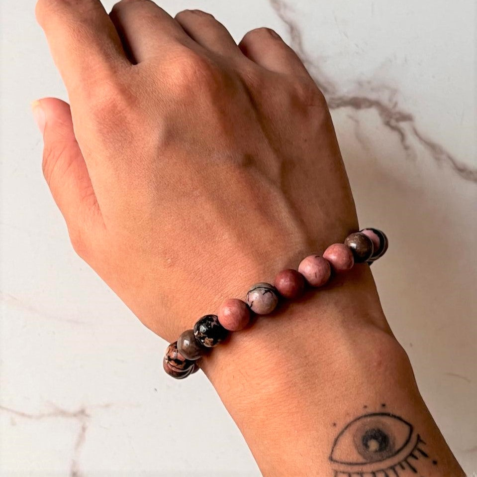 8MM Rhodonite Stone Bracelet