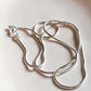 Versatile classic snake silver chain with fluid, seamless design