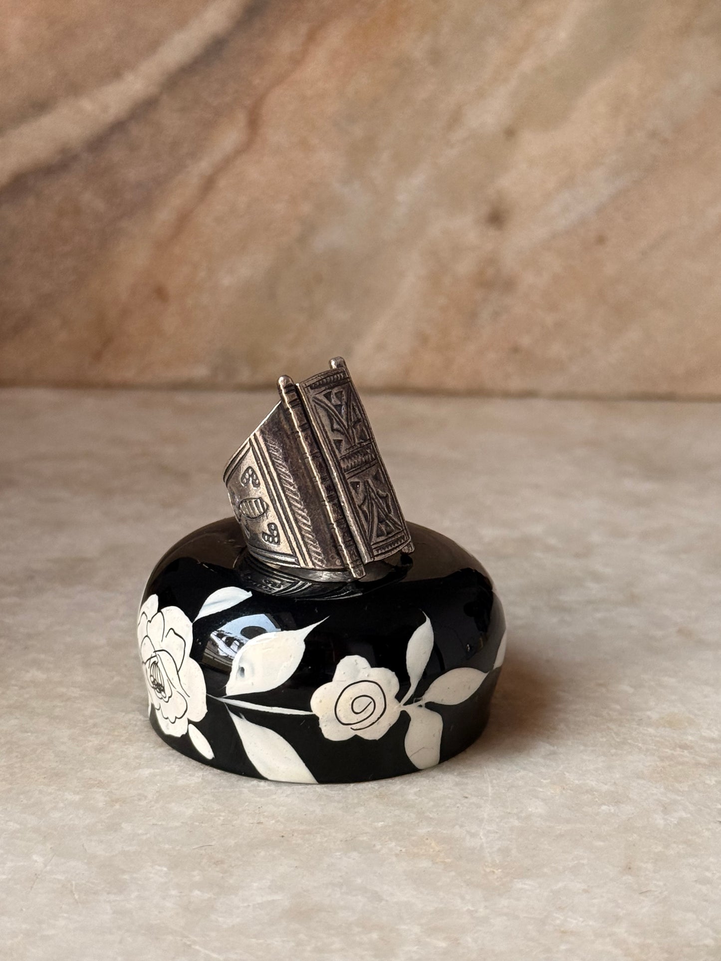 925 Sterling Silver Bohemian Imported Handcrafted Turkish Adjustable Ring