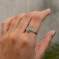 925 Sterling Silver Moonstone Marquise Faceted Snake Ring