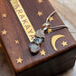 925 Sterling Silver Blue Topaz, Moonstone Raw Cluster Handcrafted One of a Kind Pendant