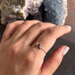 Lunar Phases Silver Ring with Amethyst Center Stone