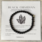 Natural Crystal Black Obsidian 4mm Bracelet