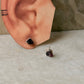 925 Sterling Silver Garnet Raw Uncut Studs Earrings