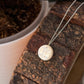 925 Sterling Silver Mother of Pearl Full Moon Face Carved Handcrafted Necklace