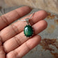 925 Sterling Silver Malachite Oval Vintage Motif Handcrafted Pendant