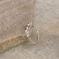 925 Sterling Silver Clear Quartz Sun Engraved Silver Bead Wire Wrapped Handcrafted Ring