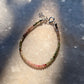 Multi Tourmaline 2mm Light 925 Sterling Silver Bracelet