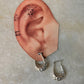 925 Sterling Silver Chunky Italian U Statement 2 in 1 Hoops