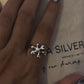Sterling Silver Molten Drip Ring with Textured, Dripping Effect