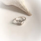 Handcrafted Moonstone Crown Pear Ring in Sterling Silver 925
