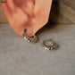 925 Sterling Silver Chunky Italian Disco U Hoops Earrings