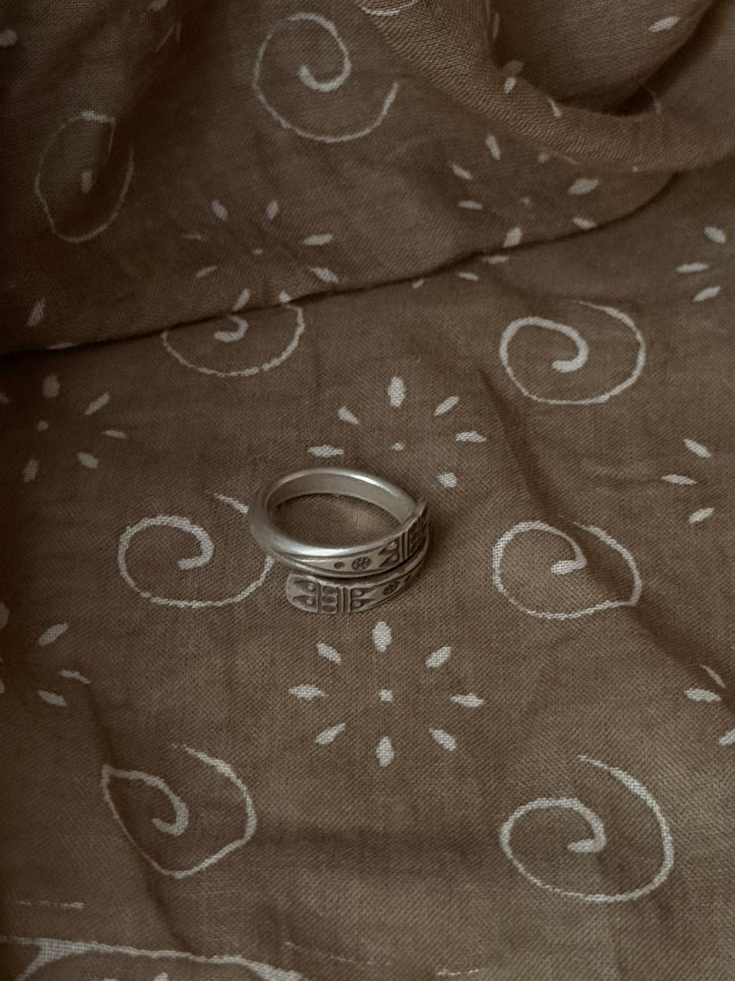 925 Sterling Silver Bohemian Hill Tribe Handcrafted Spirit Trail Adjustable Ring