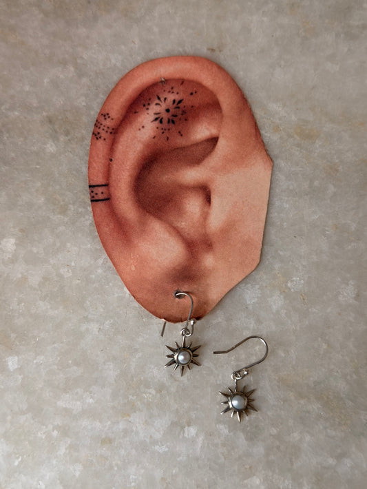 925 Sterling Silver Sunshine Pearl Earrings