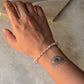925 Sterling Silver Clear Quartz 4mm Silver Beads Bracelet- Beaded in Pure Silver 925 Wire
