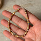 925 Sterling Silver Picture Jasper Flat Tube Crystal Silver Balls Bracelet