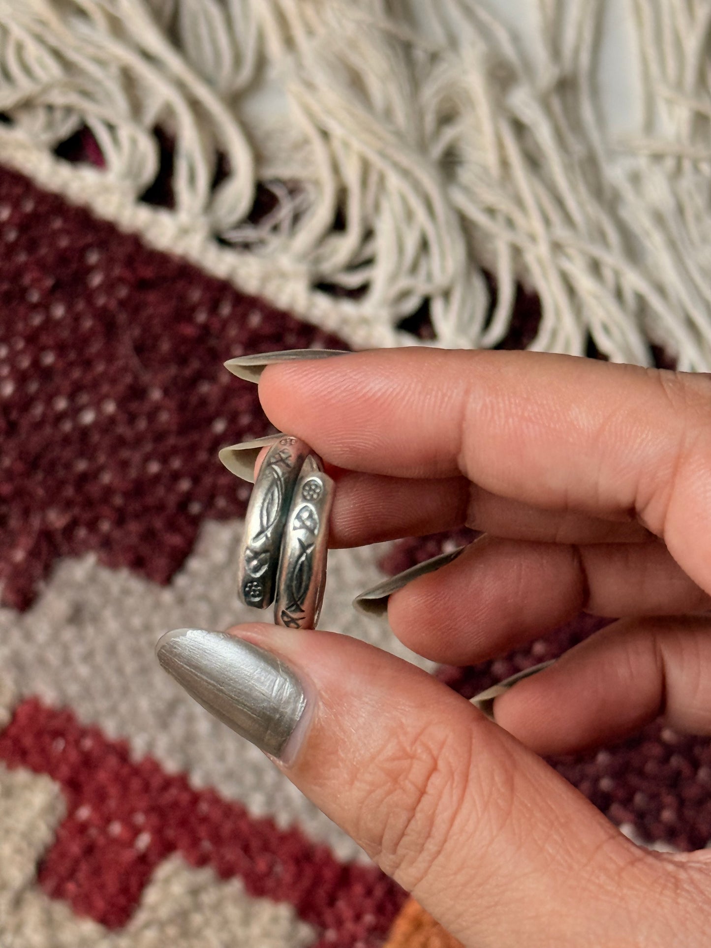 925 Sterling Silver Bohemian Hill Tribe Handcrafted Adjustable Ring