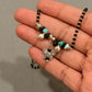 925 Sterling Silver Black Tourmaline chips & Turquoise Butterfly Handcrafted One of a Kind Boho Style Mangalsutra
