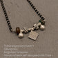 925 Sterling Silver Tribal Ghungroo Kingsman Turquoise  Handcrafted One of a Kind Boho Style Mangalsutra