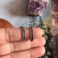 V engraved pure silver toe ring
