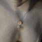 925 Sterling Silver Mother of Pearl Full Moon Face Spiral Carved, Clear Quartz Moon Handcrafted Necklace