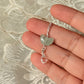 925 Sterling Silver Aquamarine Butterfly, Clear Quartz Drop Handcrafted Necklace