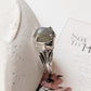 Labradorite Vintage Goth Style Checker Board Cut 925 Sterling Silver Ring