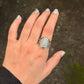 925 Sterling Silver Moonstone Big Oval Handcrafted Ring