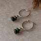 925 Sterling Silver Kingsman Turquoise With Silver Balls Tribal Handcrafted Italian Hoops